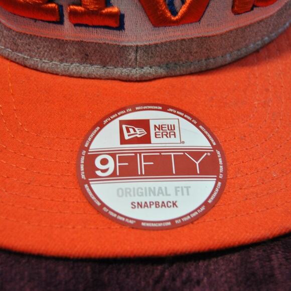 Cleveland Cavaliers New Era 9Fifty Orange & Gray Snap Back Hat (OSFM) - Picture 3 of 10